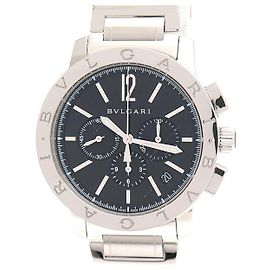 Autre Marque Bvlgari Bvlgari Chronograph Automatik Uhr mit schwarzem Zifferblatt BB41SCH