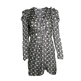 Sandro, vestido de lunares en blanco y negro