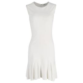 Vestido sin mangas con dobladillo acampanado Diane Von Furstenberg en viscosa blanca