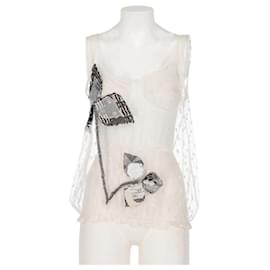 Top de encaje blanco de Chanel - Años 2000