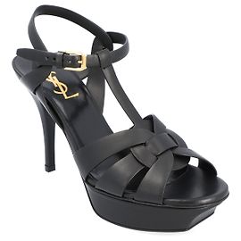Sandali con piattaforma Tribute Saint Laurent neri