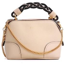 CHLOÉ - Mini borsa a spalla Chloé Daria in pelle grana beige