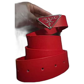 Prada Gürtel für Herren aus Leder Rot