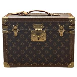 Borsa da viaggio Louis Vuitton Beauty Farm Marrone in tela