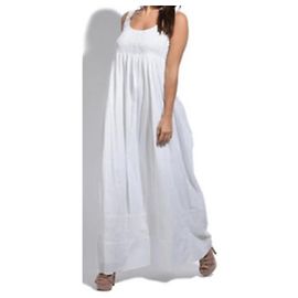 Autre Marque Vestito May 68 bianco in cotone e pizzo S