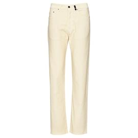 Pantalones de algodón crema Stone Island - años 2000
