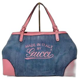 Gucci Craft Denim Tote Bag