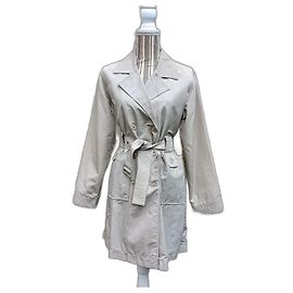 Trench Armani Jeans Doppiopetto Beige in Nylon