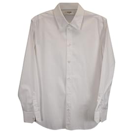 Camicia Celine con bottoni in cotone bianco - Céline