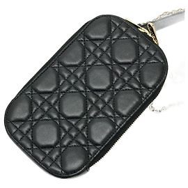 Borsa a spalla con catena e custodia per telefono Cannage Christian Dior