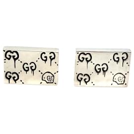 Gemelli Gucci 457224 Ghost SV925 in argento per uomo