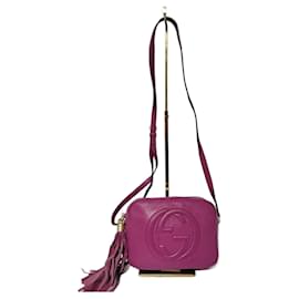 GUCCI Borsa Disco Soho Piccola in Pelle di Vitello Rosa Magenta