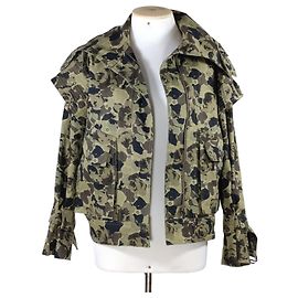 Chaqueta Kenzo Camuflaje de Algodón Gris