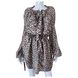 Robe en soie à imprimé animal Zimmermann Suraya