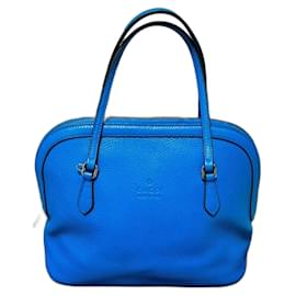 Borsa in pelle blu Dôme Gucci