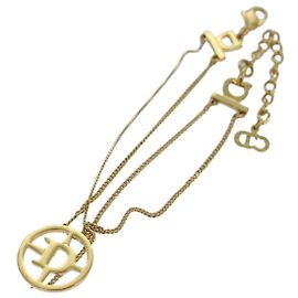 Bracciale in metallo dorato Christian Dior Auth am6489