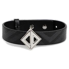 Bracciale Dior CD Diamant Canvas Nero in Pelle