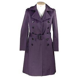 Gabardina Burberry London de algodón púrpura