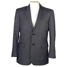 Burberry London Double Breasted Wool Jacket Grey