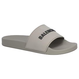 Gummi-Pool-Slide-Sandale mit 3D-Logo von Balenciaga