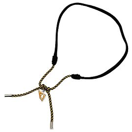 Fendi Black Leather Choker Necklace