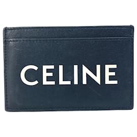 Céline Celine Black Leather Card Case