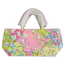 Borsa a mano Emilio Pucci in tessuto verde rosa blu