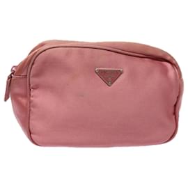 Pochette Prada in nylon rosa Auth 84239