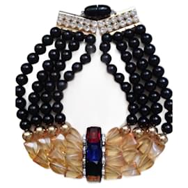 Angela Caputi 4-Strang Choker Halskette aus Harz