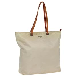 PRADA Tote Bag Nylon Weiß Auth 83952 - Prada