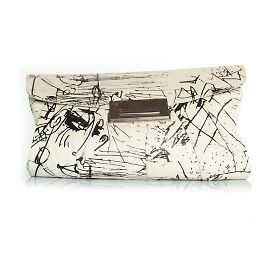 Clutch nero e bianco Giuseppe Zanotti