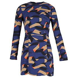 Abito Mini Stampato MSGM in Poliestere Blu - Msgm