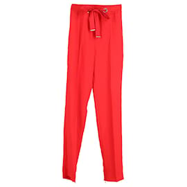 Pantalones con cordón HUGO de Hugo Boss en poliéster rojo