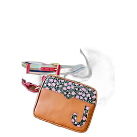 Bolso de hombro Double J de cuero multicolor con motivos florales - Autre Marque