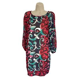 Diane Von Furstenberg Eribec Seidenchiffonkleid von DvF mit wirbelndem Druck