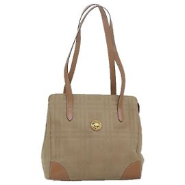 Autre Marque Borsa a Spalla Burberrys Nova Check in Tela Beige Auth yk13997