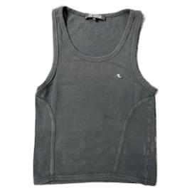 Raf Simons Frühling Sommer 2005 Honigwaben schwarzes Tanktop.