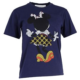 Camiseta con estampado de Minnie Mouse de Victoria Beckham en algodón azul marino