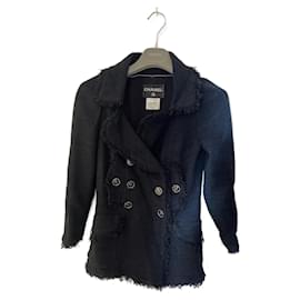 Jaqueta Chanel Paris Versailles Azul Marinho Algodão