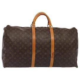 LOUIS VUITTON Monogram Keepall 60 Borsa Boston M41422 LV Auth yk13831