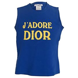 Top Christian Dior J'adore Dior World Champions Bleu Jaune Coton