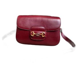 Borsa a mano Gucci Horsebit 1955 in pelle rossa