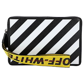 Borsa Diagonale Off White in Nero e Bianco