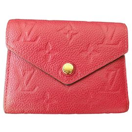 Louis Vuitton Portefeuille Victorine Rouge Écarlate Monogram Empreinte