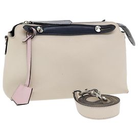 Borsa a mano FENDI in pelle beige Auth ar12221