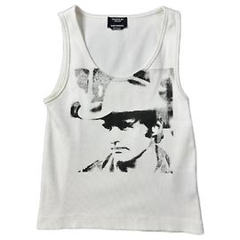 Calvin Klein by Raf Simons Andy Warhol White Cowboy Tank Top from Spring Summer 2018.