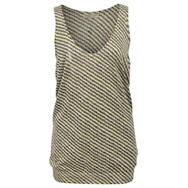 Bottega Veneta gestreifter Tanktop aus mehrfarbigem Seidenstoff