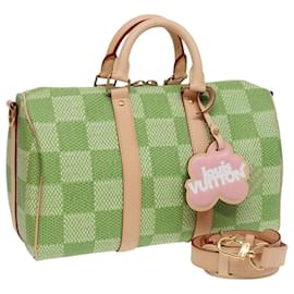 LOUIS VUITTON Damier Golf Keepall Bandouliere 35 Borsa Verde N40671 LV Auth 82933S - Louis Vuitton