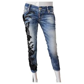 Jeans skinny Dsquared2 vita bassa blu da donna