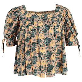 Ulla Johnson Lorraine Bluse aus floral bedruckter Seide